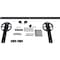 Ekena Millwork Premium Wagon Wheel Strap Barn Door Hardware Set w/ 5' Track for 2 1/4" Doors, Dark Gray GB600155HWDG - alternate 1